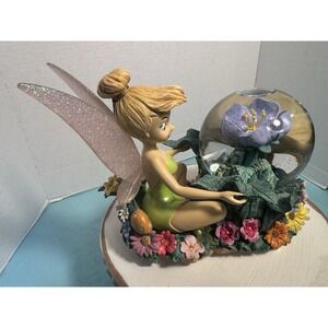 Disney Tinker Bell Flower You Can Fly Music Snow Globe. Musical Tested No Box